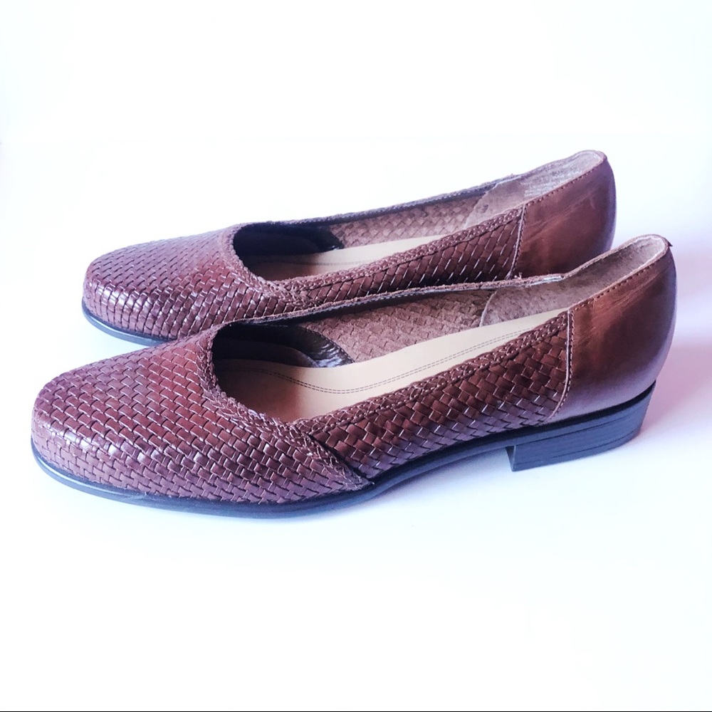 TROTTERS BROWN WOVEN LEATHER SLIP ON LOAFER SIZE 9 - Picture 6 of 13